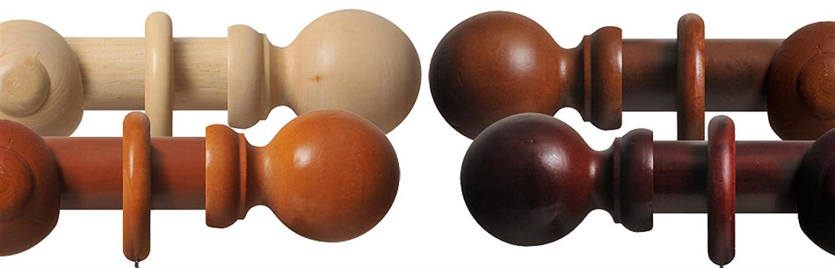 Renaissance Standard 28mm Wooden Curtain Poles