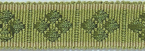 Hallis Warwick Trimming Classic Diamond Braid Leaf Green