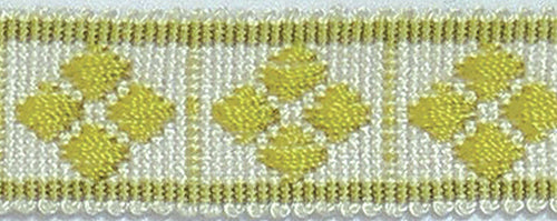 Hallis Warwick Trimming Classic Diamond Braid Lime