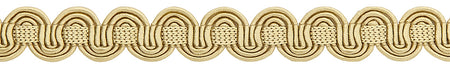 Hallis Chelsea Trimming Scroll Gimp Braid Pale Gold