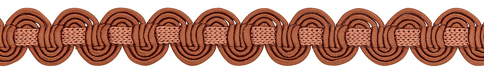 Rolls Chelsea Trimming, Scroll Gimp Braid Cinnamon – Just Poles