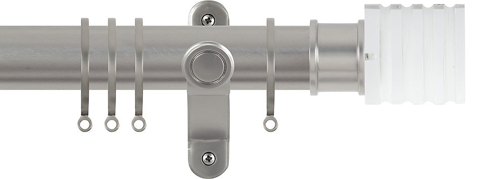 Renaissance Spectrum 35mm Curtain Pole Titanium, Acrylic Cube