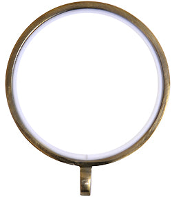 Renaissance Spectrum & Accents 35mm Curtain Pole Rings, Antique Brass