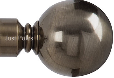Renaissance Spectrum & Accents 35mm Finial Only, Antique Brass, Plain Ball