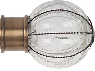 Renaissance Spectrum 50mm Finial Only, Antique Brass, Pumpkin