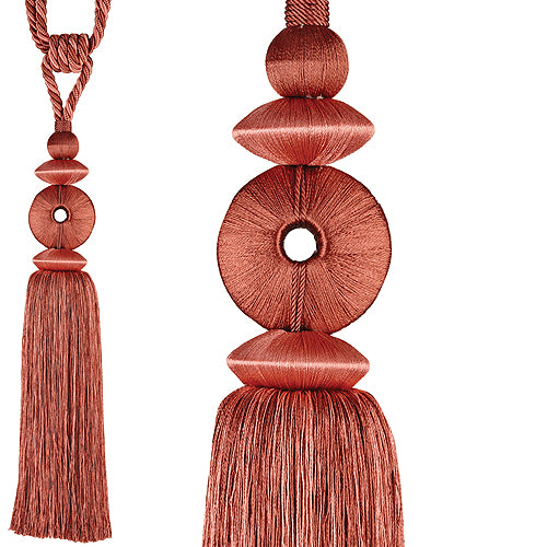Hallis Curtain Tieback Polo, Soft Coral