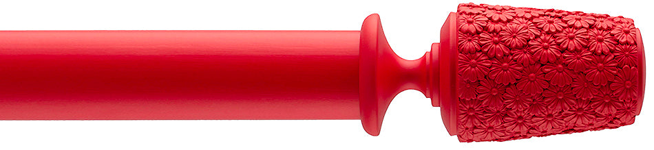 Byron Floral Neon 35mm 45mm Pole Red Daisy