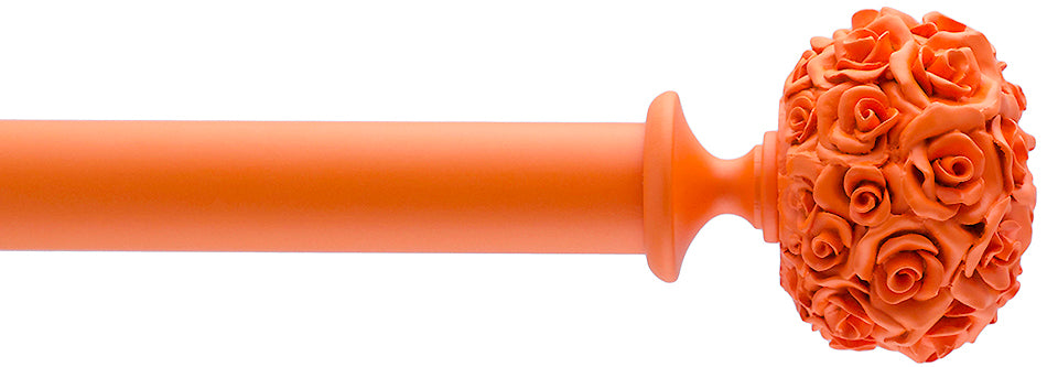 Byron Floral Neon 35mm 45mm 55mm Pole Orange Posy