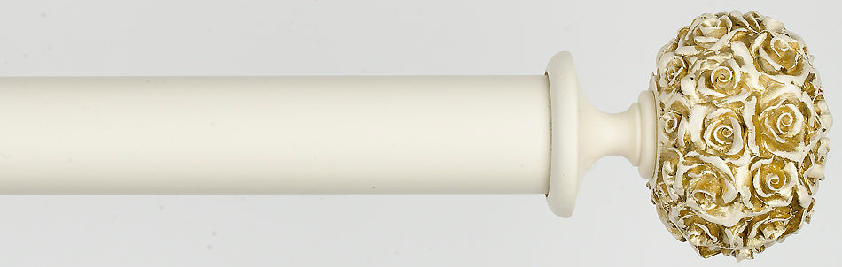 Byron Floral Romantics 35mm 45mm 55mm Pole Cream Gold Posy