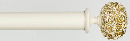 Byron Floral Romantics 35mm 45mm 55mm Pole Cream Gold Posy