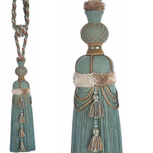 JLS Rope Curtain Tieback, Flamenco Duckegg Blue