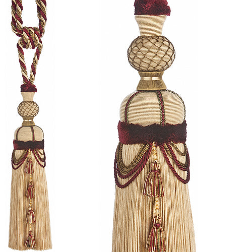 JLS Rope Curtain Tieback, Flamenco Sage and Gold