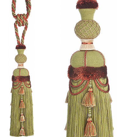 JLS Rope Curtain Tieback, Flamenco Kiwi