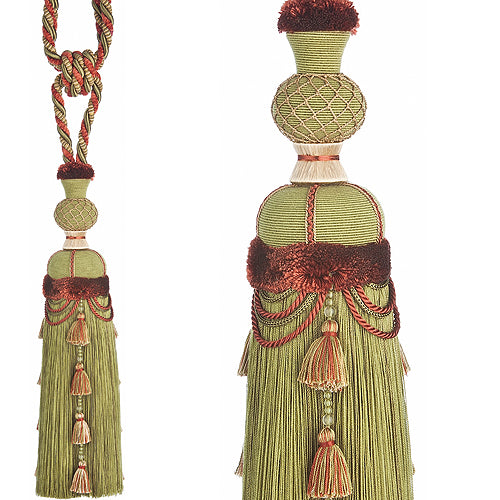 JLS Rope Curtain Tieback, Flamenco Kiwi