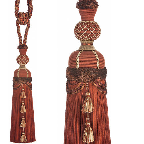 JLS Rope Curtain Tieback, Flamenco Terracotta