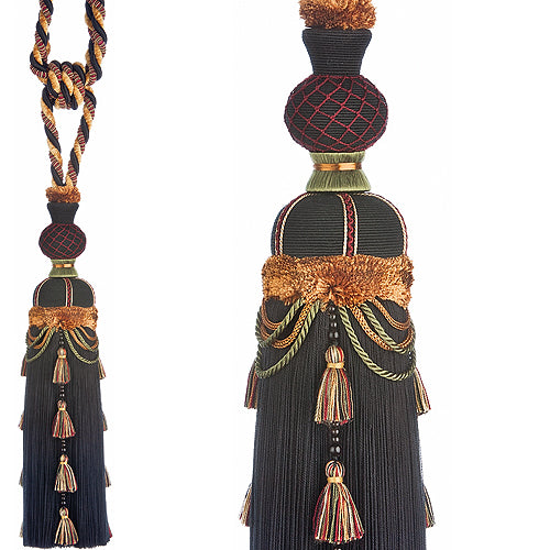 JLS Rope Curtain Tieback, Flamenco Rust and Gold