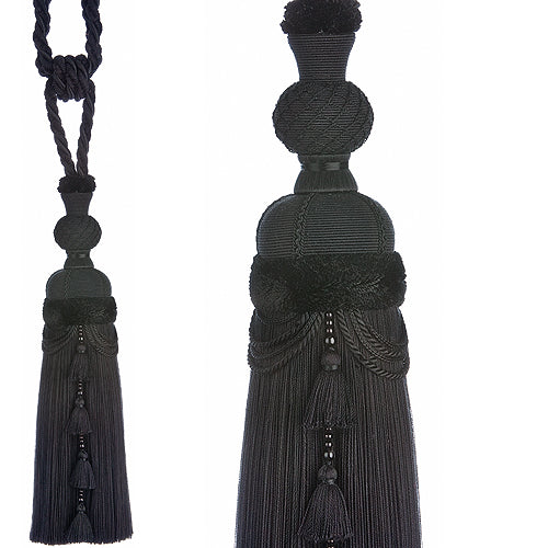 JLS Rope Curtain Tieback, Flamenco Black