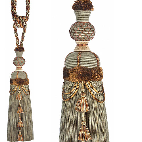 JLS Rope Curtain Tieback, Flamenco Bronze and Green