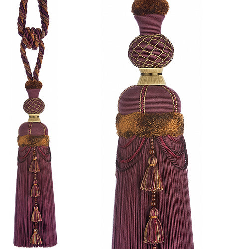 JLS Rope Curtain Tieback, Flamenco Aubergine