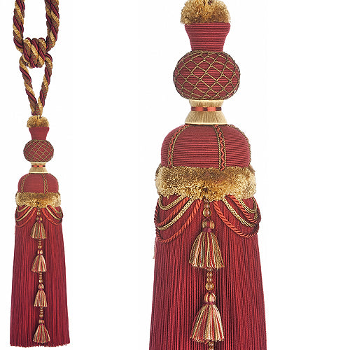 JLS Rope Curtain Tieback, Flamenco Claret and Gold
