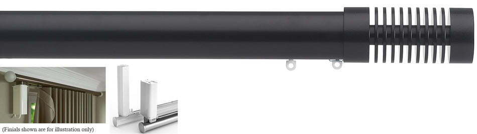 Silent Gliss Electric Metropole 50mm 7650 5190 Motor Black Groove Cylinder