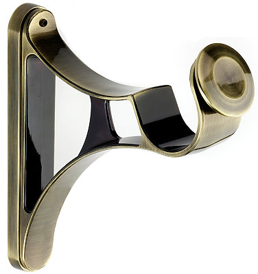 Integra Inspired Allure 35mm Metal Curvatura End Bracket Burnished Brass