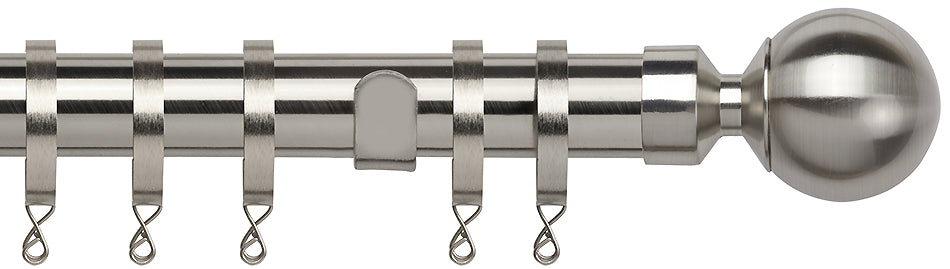 Speedy Poles Apart 28mm Pole Standard Satin Silver, Ball