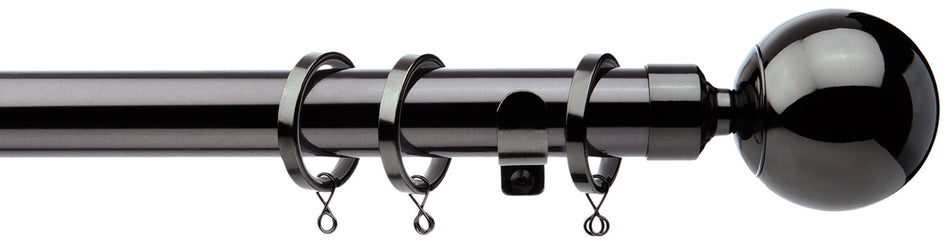 Jones Cosmos 28mm Pole, Black Nickel, Ball