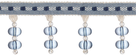 Jones Belezza Beaded Trim, Denim