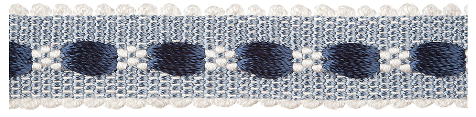 Jones Belezza Narrow Braid Trim, Denim