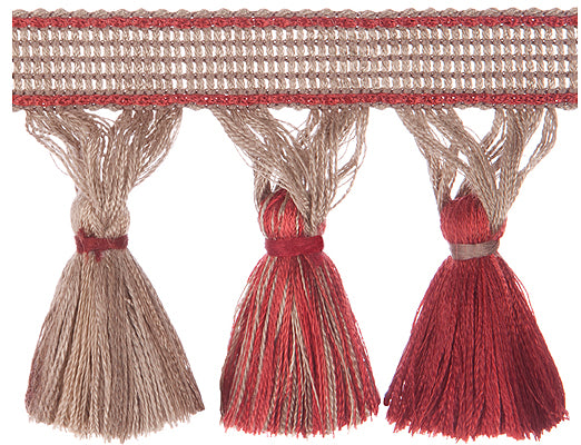 Jones Belezza Tassel Braid Trim, Ruby