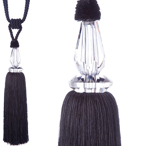 Jones Shard Rope Tieback, Black Charcoal