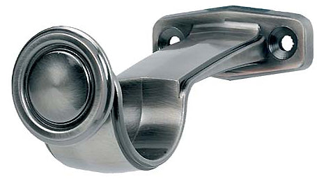 Galleria 35mm Pole Centre Support Bracket Brushed Silver