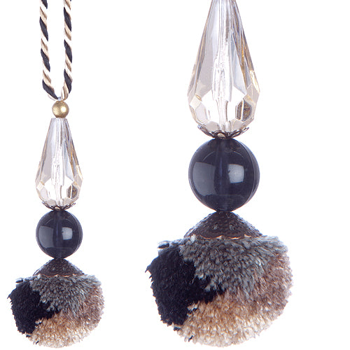 Jones Interlude Beaded Pendant, Nero