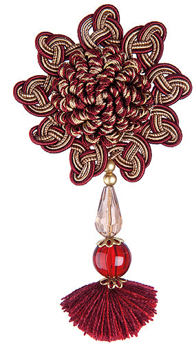 Jones Interlude Rosette & Beaded Pendant, Rose