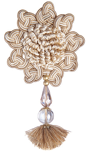 Jones Interlude Rosette & Beaded Pendant, Cream
