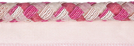 Jones Interlude Flanged Cord Trimming, Cerise