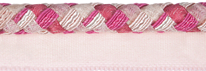 Jones Interlude Flanged Cord Trimming, Cerise