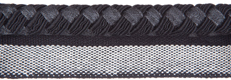 Jones Interlude Flanged Cord Trimming, Black
