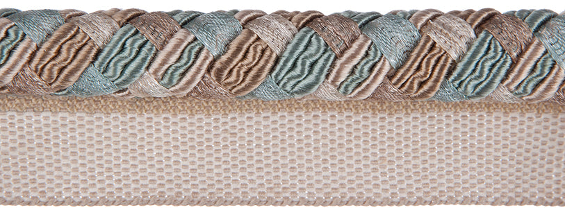 Jones Interlude Flanged Cord Trimming, Aqua