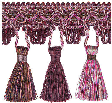 Jones Interlude Tassel Fringe Trimming, Aubergine