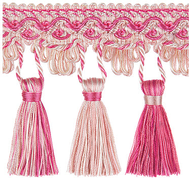 Jones Interlude Tassel Fringe Trimming, Cerise
