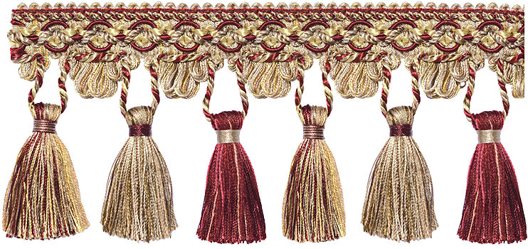 Jones Interlude Tassel Fringe Trimming, Rose