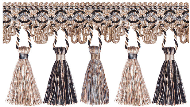 Jones Interlude Tassel Fringe Trimming, Nero