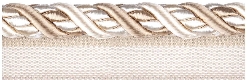 Jones Florentine Trimming Flanged Cord, Beige