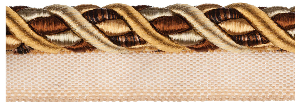 Jones Florentine Trimming Flanged Cord, Bronze