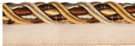 Jones Florentine Trimming Flanged Cord, Bronze