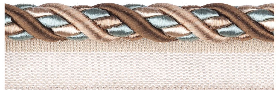 Jones Florentine Trimming Flanged Cord, Duckegg