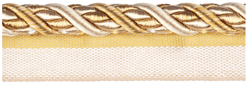 Jones Florentine Trimming Flanged Cord, Gold