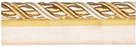 Jones Florentine Trimming Flanged Cord, Gold